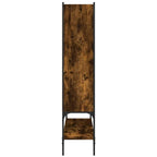 Wall Shelf - Geometric Smoked Oak Wooden, angled view - House Of Avana [[SKU:HOA-BOK-022]]