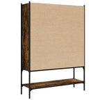 Wall Shelf - Geometric Smoked Oak Wooden, angled view - House Of Avana