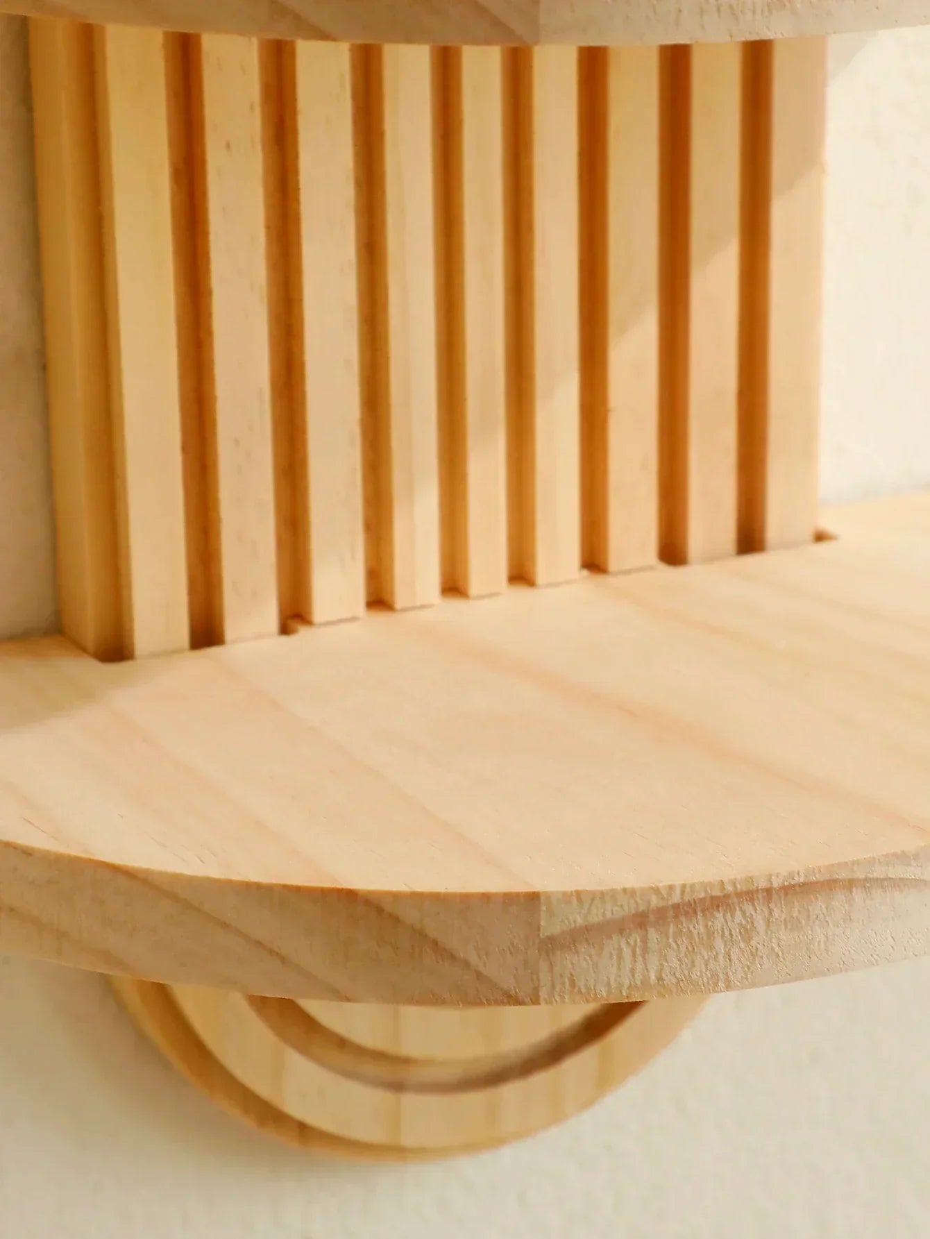 Wall Shelves - Geometric Wooden Natural