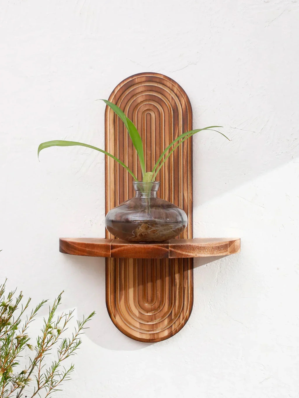 Wall Shelves - Geometric Wooden Natural