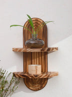 Wall Shelves - Geometric Wooden Natural