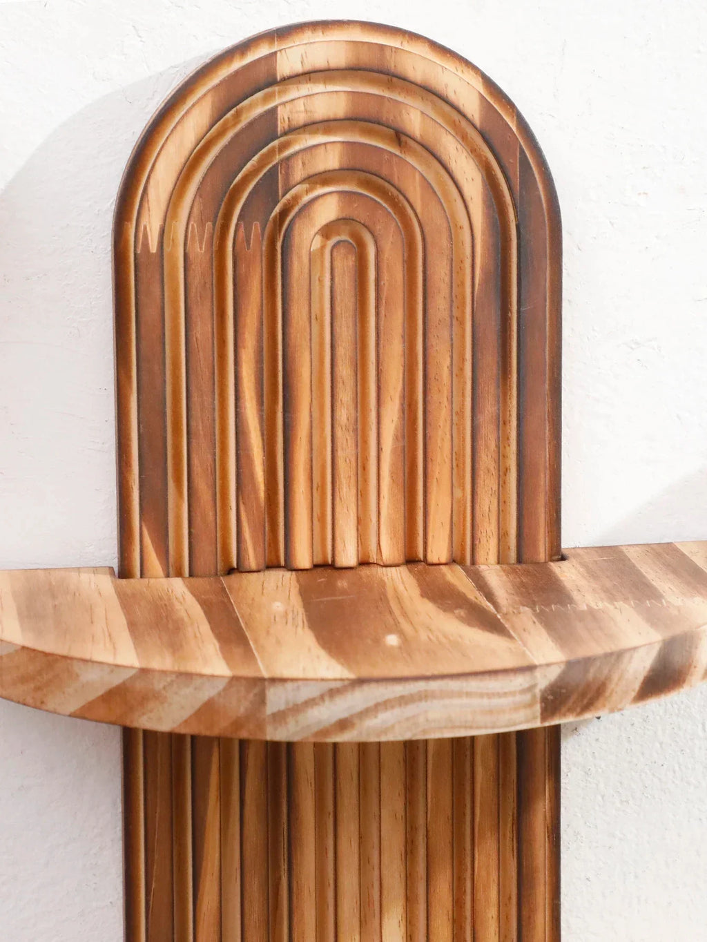 Wall Shelves - Geometric Wooden Natural