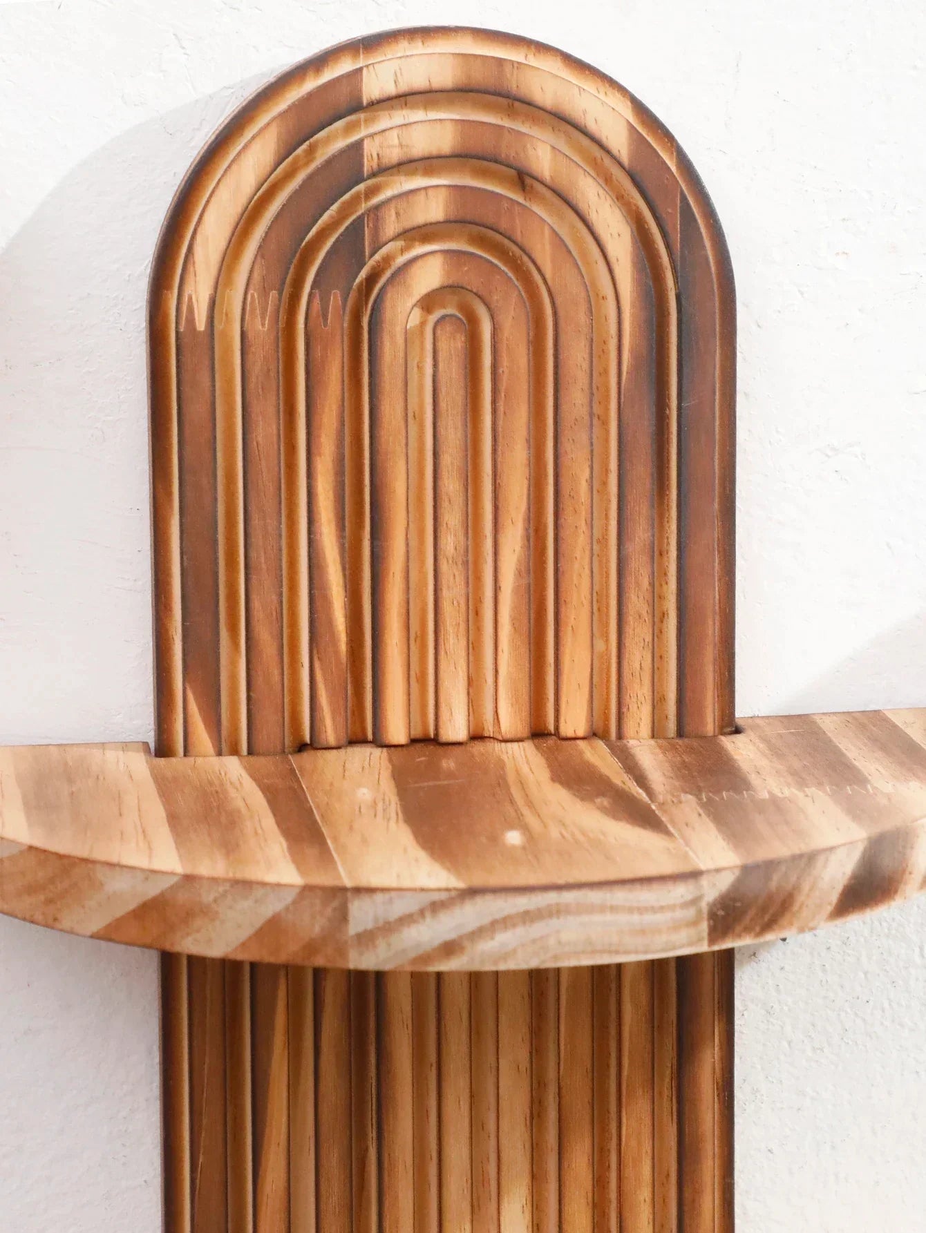 Wall Shelves - Geometric Wooden Natural