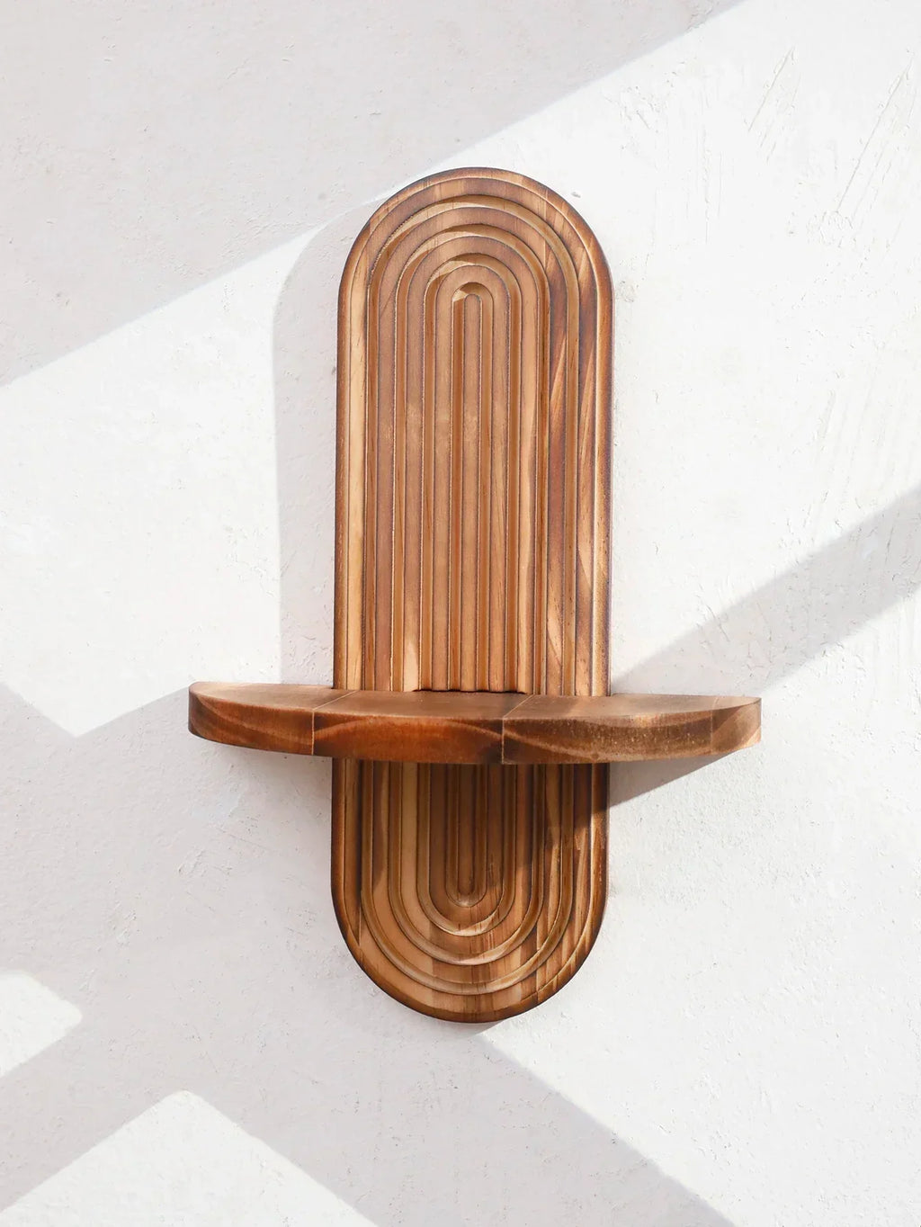 Wall Shelves - Geometric Wooden Natural