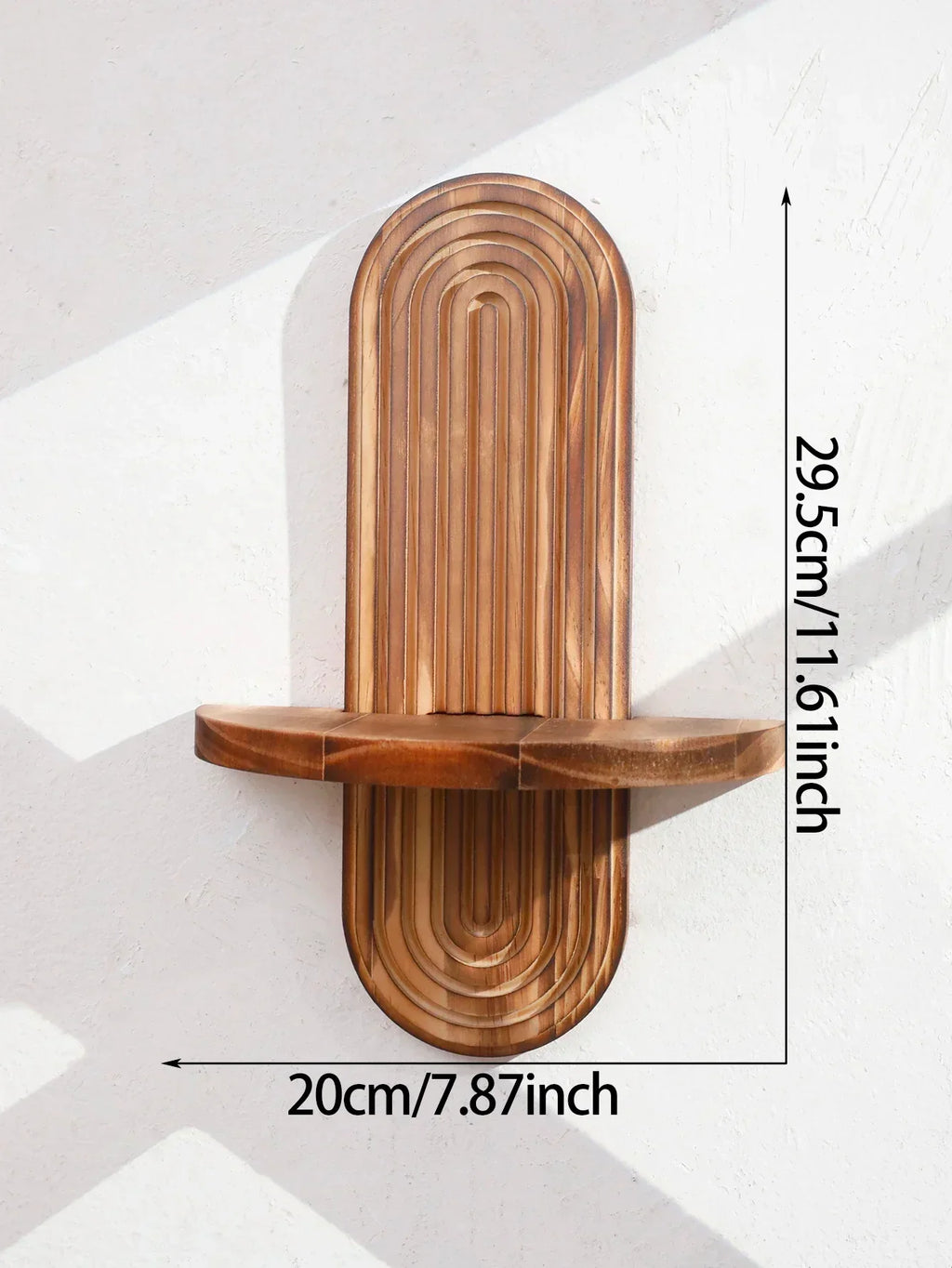 Wall Shelves - Geometric Wooden Natural