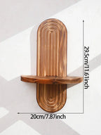 Wall Shelves - Geometric Wooden Natural
