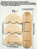 Wall Shelves - Geometric Wooden Natural