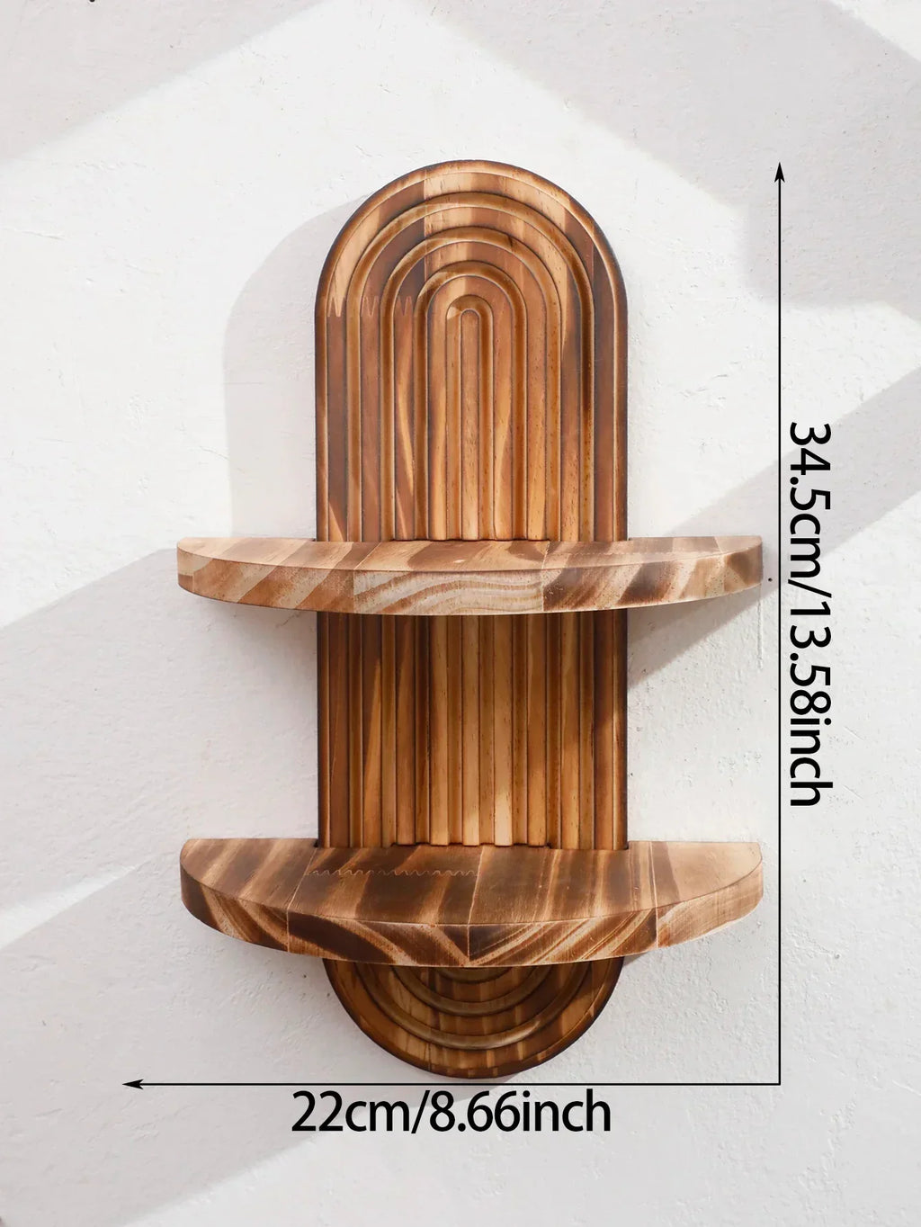 Wall Shelves - Geometric Wooden Natural