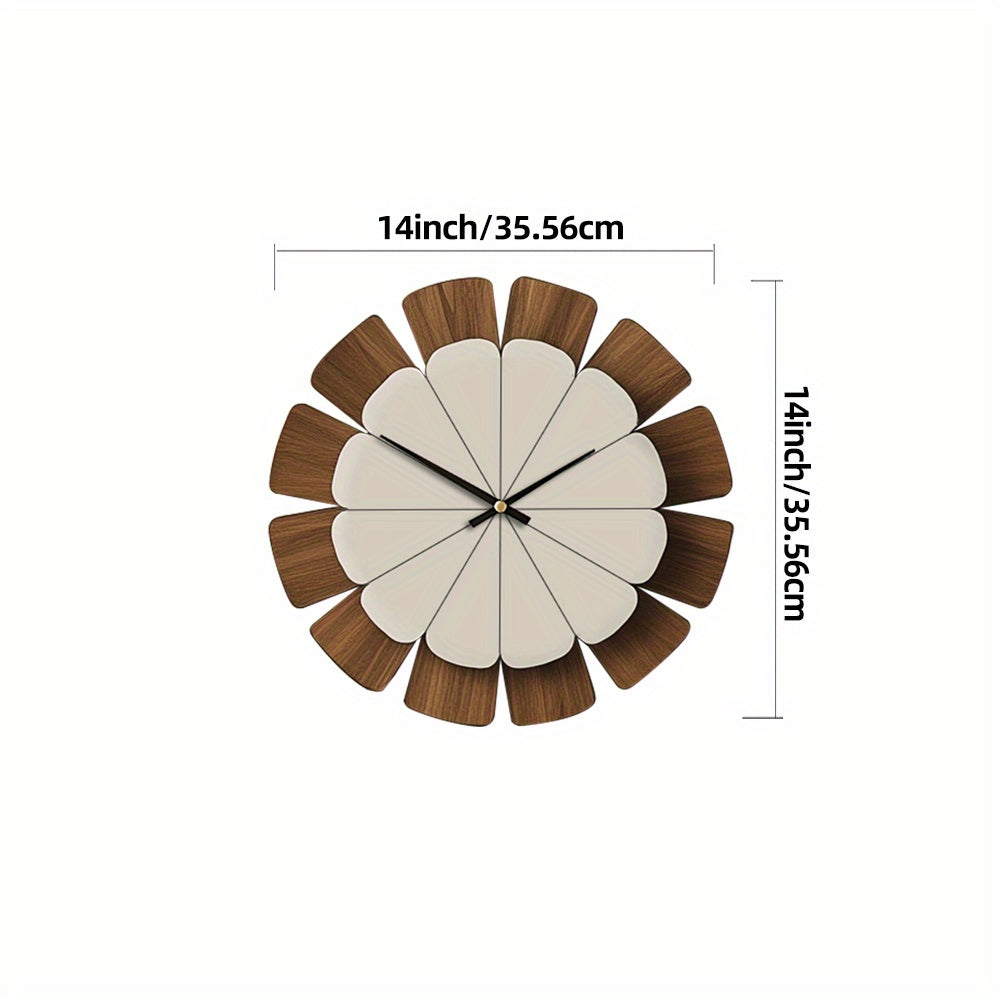 [Vintage Wooden Decor Clock] Decorative Wooden round Wall Clock Artistic Silent Clock Battery Operated Decor for Home 14 16 18 inch Vintage Wooden Clock Home Decor for Kitchen, Living Room, Bedroom, Office House Of Avana