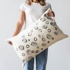Waterlily Oversized Merino Wool Lumbar Throw Pillow Kanju Interiors