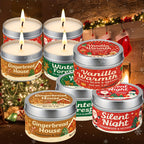 Wax Candle Set with Christmas Scents and Gift Packaging, side view - House Of Avana [[SKU:HOA-CAN-052]]