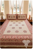 Sanganeri Heritage Hand-Block Printed Bedsheet Set | 100% Fine Cotton