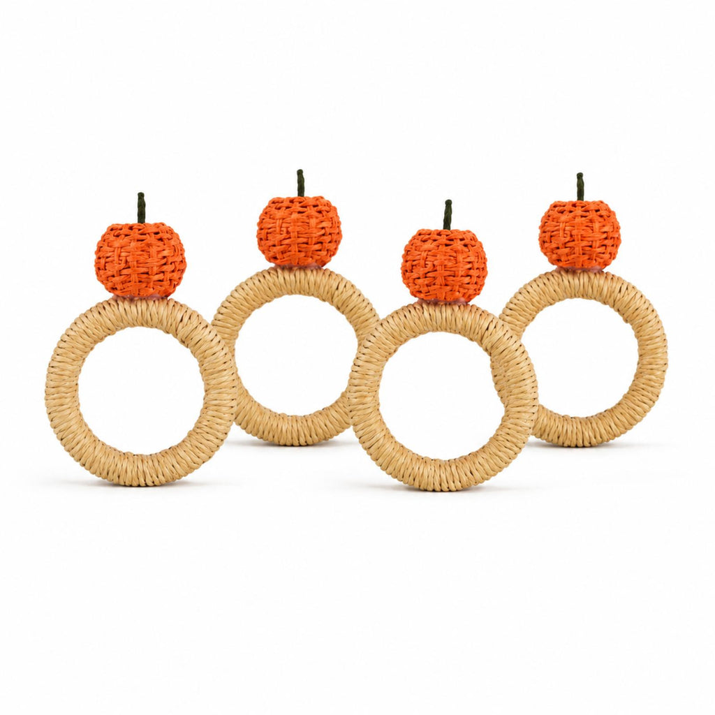 Handwoven Orange Napkin Ring (Set of 4)