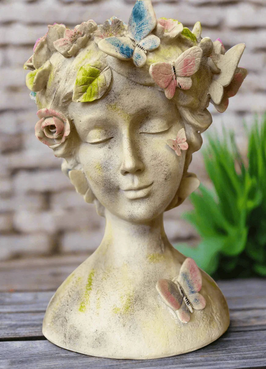 Whimsical Butterfly Goddess Planter Vintage Shopper