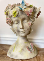 Whimsical Butterfly Goddess Planter Vintage Shopper