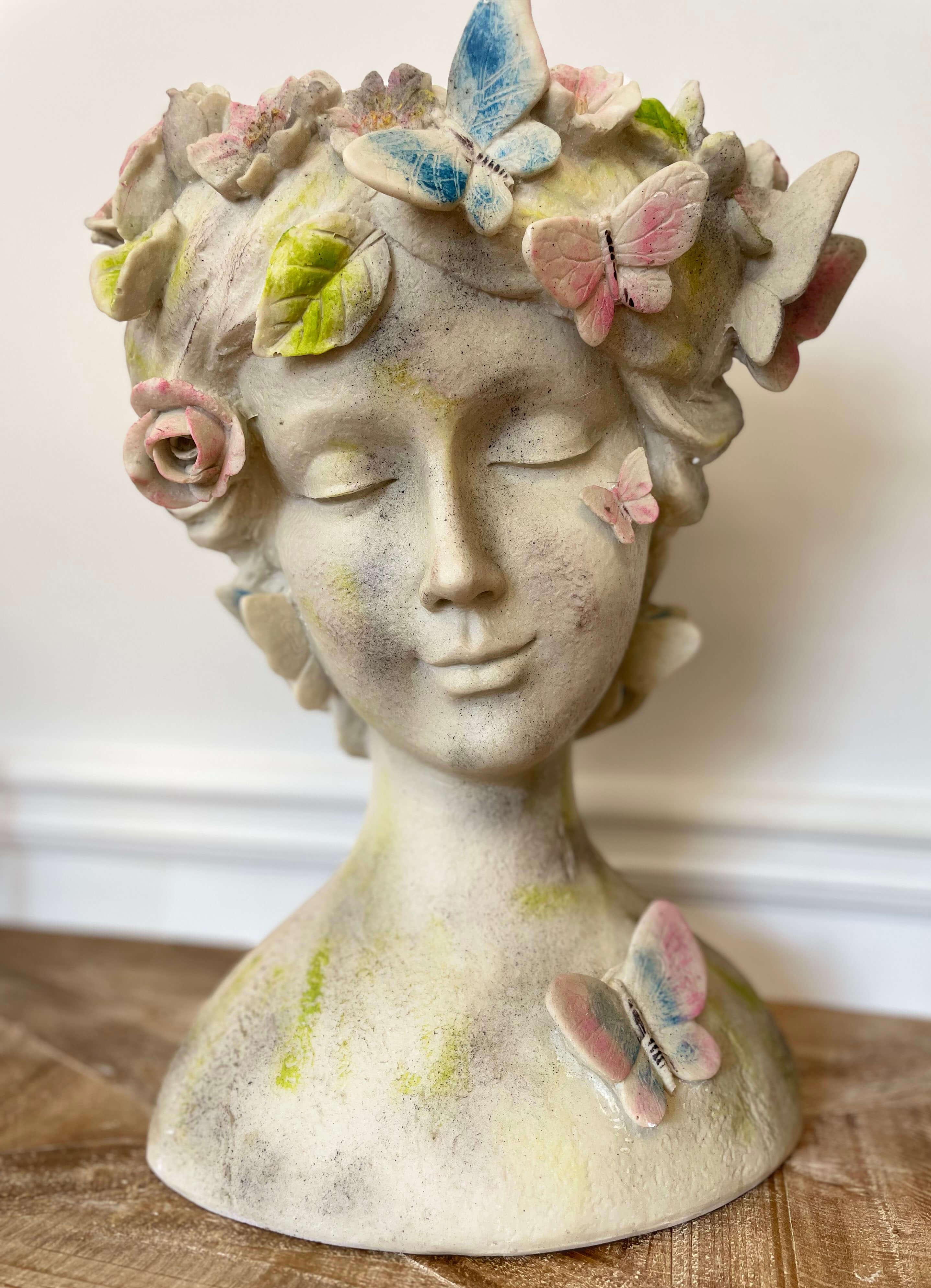 Whimsical Butterfly Goddess Planter Vintage Shopper