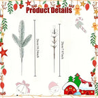 30pcs Winter White Frost Artificial Berries and Cedar Branches - Perfect Christmas Holiday Decor, Ideal for DIY Wreaths/Christmas Trees & Home/Outdoor Festive Arrangements (Halloween Thanksgiving), Christmas Tree Decorations, House Of Avana