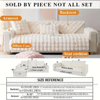 White Couch Slipcovers - Winter Warm Plush Soft Sofa Cover topspet