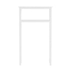 White Solid Wood Over the Toilet 1-Shelf Storage Rack