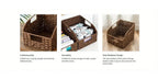 [2 Pack Wicker Storage Baskets] 2 Pack Wicker Storage Baskets for Organizing | Pantry Organizers and Storage, Shelf Baskets for Pantry Shelves House Of Avana