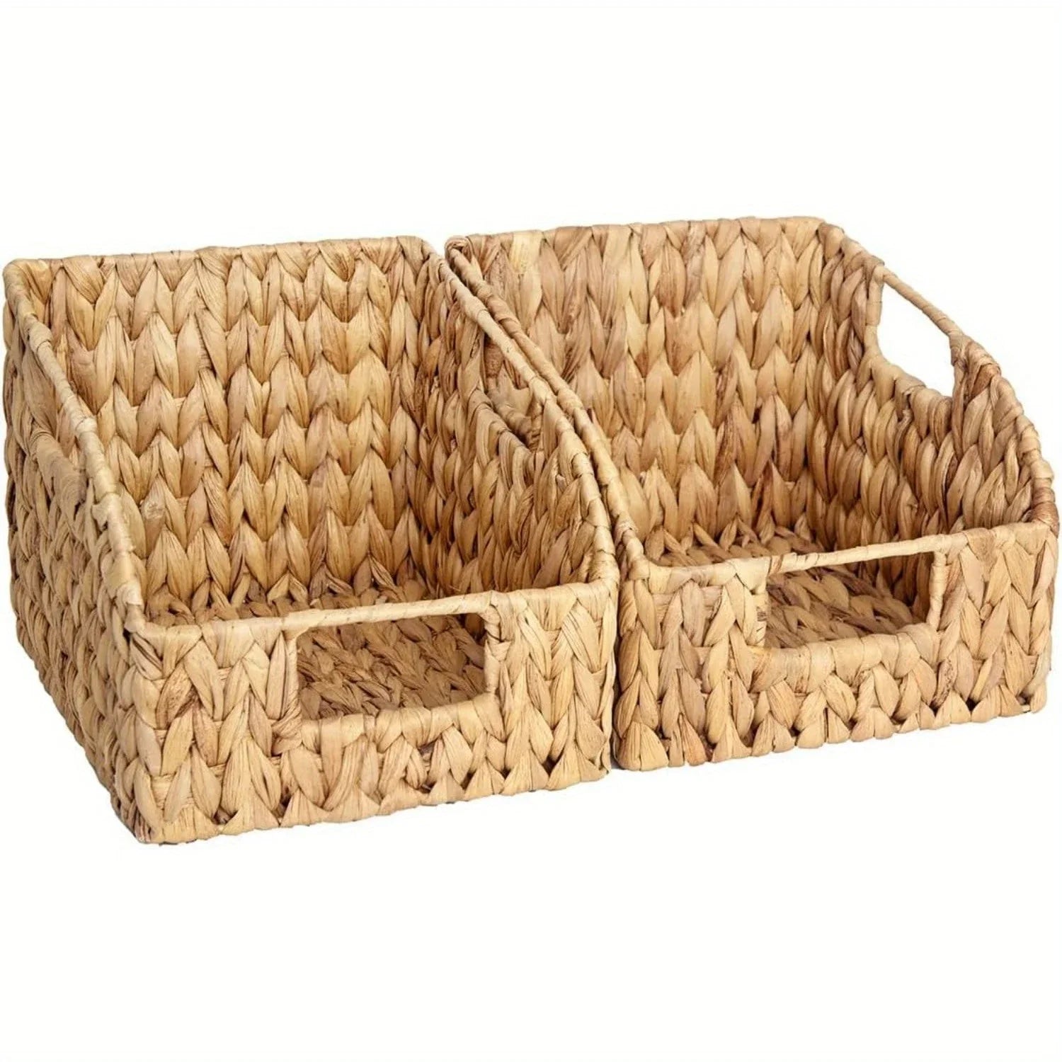 [2 Pack Wicker Storage Baskets] 2 Pack Wicker Storage Baskets for Organizing | Pantry Organizers and Storage, Shelf Baskets for Pantry Shelves House Of Avana
