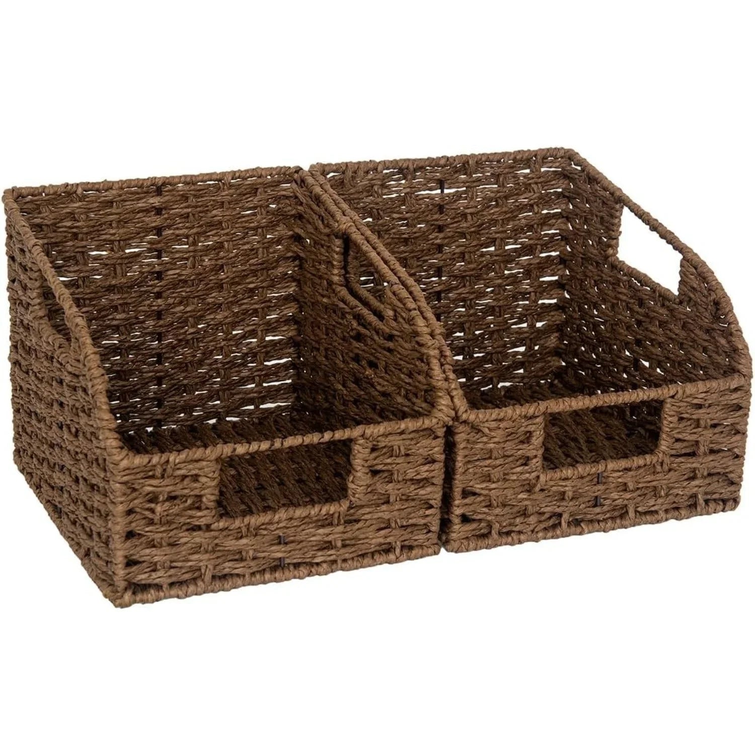 [2 Pack Wicker Storage Baskets] 2 Pack Wicker Storage Baskets for Organizing | Pantry Organizers and Storage, Shelf Baskets for Pantry Shelves House Of Avana