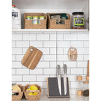 [2 Pack Wicker Storage Baskets] 2 Pack Wicker Storage Baskets for Organizing | Pantry Organizers and Storage, Shelf Baskets for Pantry Shelves House Of Avana