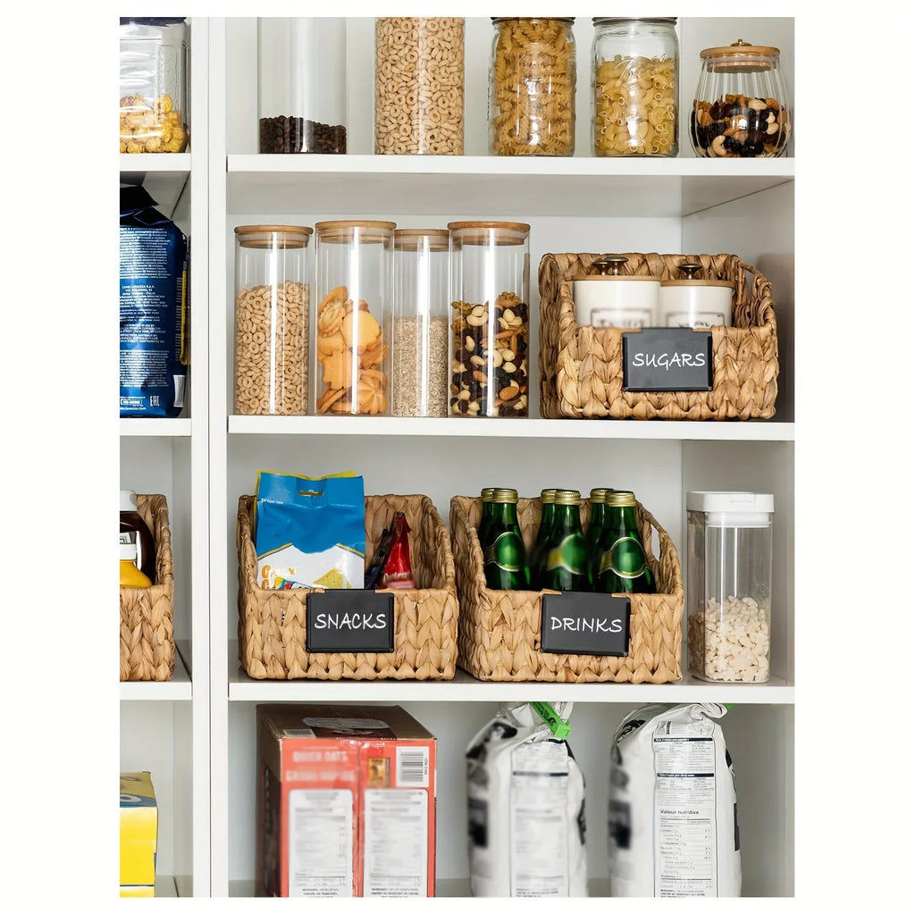 [2 Pack Wicker Storage Baskets] 2 Pack Wicker Storage Baskets for Organizing | Pantry Organizers and Storage, Shelf Baskets for Pantry Shelves House Of Avana
