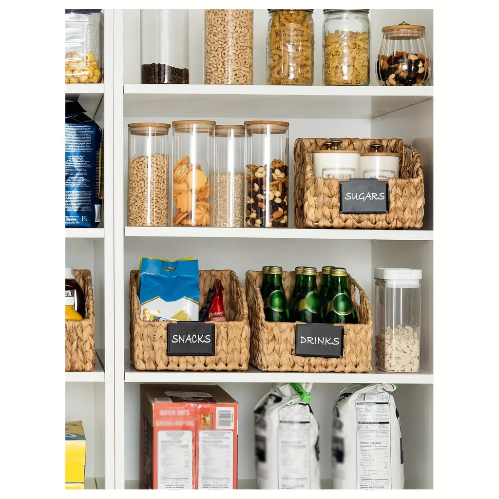 [2 Pack Wicker Storage Baskets] 2 Pack Wicker Storage Baskets for Organizing | Pantry Organizers and Storage, Shelf Baskets for Pantry Shelves House Of Avana [[SKU:HOA-STO-404]]