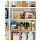 [2 Pack Wicker Storage Baskets] 2 Pack Wicker Storage Baskets for Organizing | Pantry Organizers and Storage, Shelf Baskets for Pantry Shelves House Of Avana [[SKU:HOA-STO-404]]