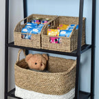[2 Pack Wicker Storage Baskets] 2 Pack Wicker Storage Baskets for Organizing | Pantry Organizers and Storage, Shelf Baskets for Pantry Shelves House Of Avana