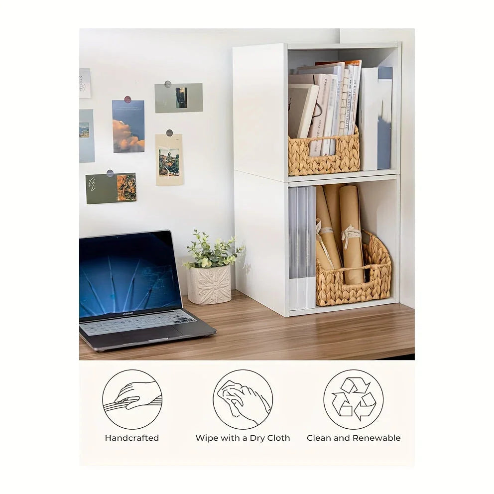 [2 Pack Wicker Storage Baskets] 2 Pack Wicker Storage Baskets for Organizing | Pantry Organizers and Storage, Shelf Baskets for Pantry Shelves House Of Avana