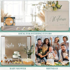 12 Sets Bridal Shower Baby Prizes Cheese Board Set Wood Round Mini Charcuterie Board with Knives And Forks Bulk Thank You Tags with Bridal Shower Gift Box for Guests Wedding Party Halloween Christmas House Of Avana [[SKU:HOA-GFT-010]]