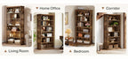 [Large Bookcase] Large 75-Inch Tall Bookcase | 6-Tier Bookshelf, Freestanding Wood Display Shelves for Living Room, Home Office, Bedroom - Brown House Of Avana [[SKU:HOA-BOK-013]]