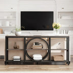 70.9 Inch Sofa Console Table, Extra Long Narrow Entryway Tables with Tier Wood Storage Shelves Metal... - House Of Avana [[SKU:HOA-SOF-010]]