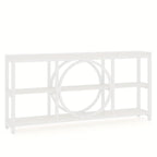 70.9 Inch Sofa Console Table, Extra Long Narrow Entryway Tables with Tier Wood Storage Shelves Metal... - House Of Avana [[SKU:HOA-SOF-010]]