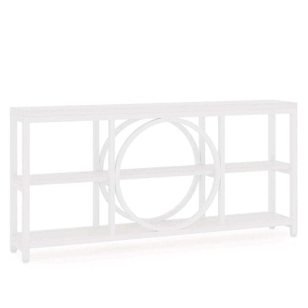 70.9 Inch Sofa Console Table, Extra Long Narrow Entryway Tables with Tier Wood Storage Shelves Metal... - House Of Avana [[SKU:HOA-SOF-010]]