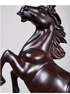 Solid Wood Horse Statue - House Of Avana