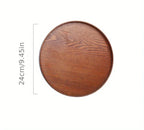 Round Wood Serving Tray – Rustic Elegance for Dining & Decor - House Of Avana