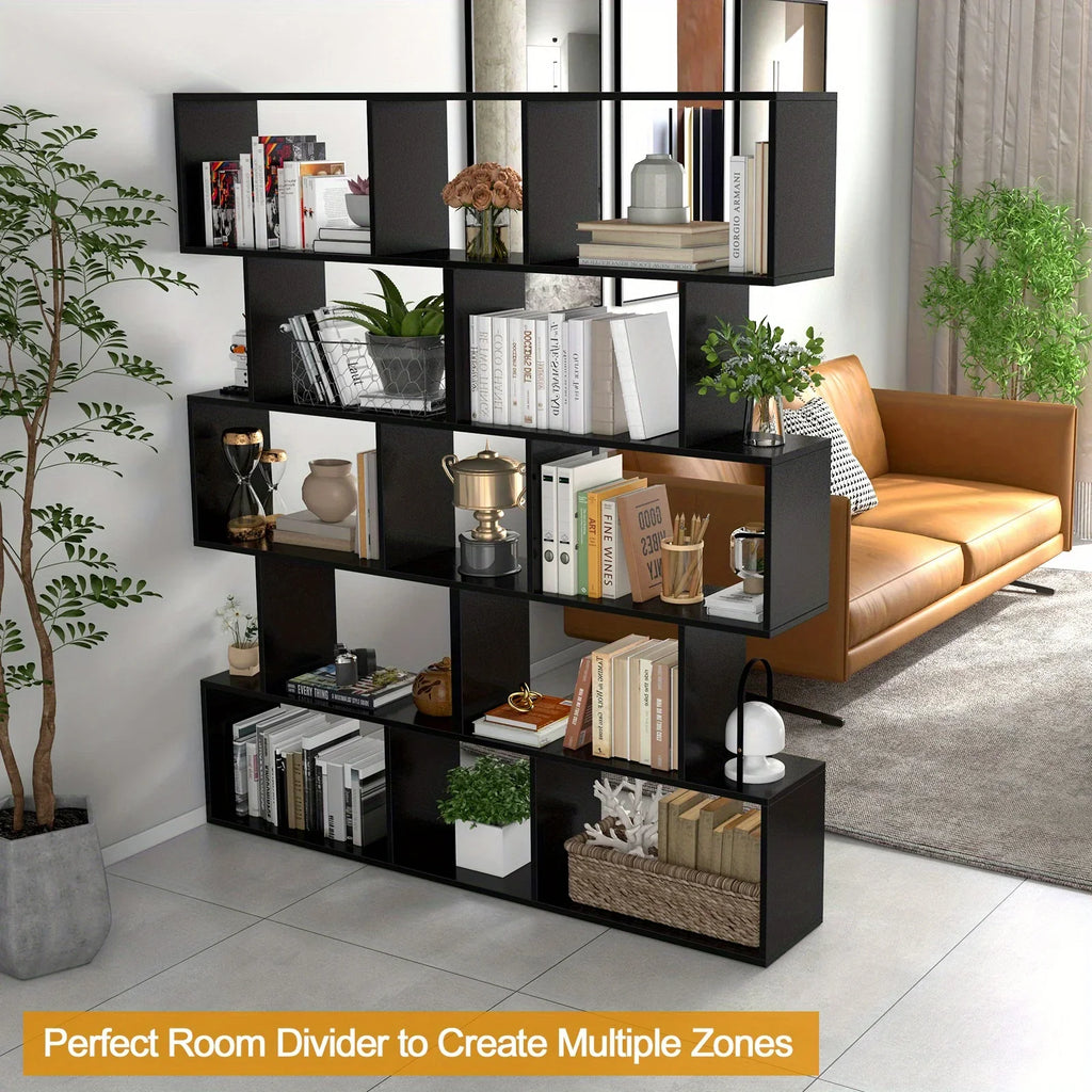 5-tier S-shaped Geometric Bookshelf - House Of Avana
