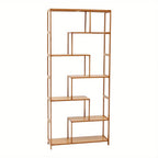 7-tier S-shaped Wood Bookcase - House Of Avana [[SKU:HOA-BOK-020]]
