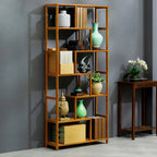 7-tier S-shaped Wood Bookcase - House Of Avana [[SKU:HOA-BOK-020]]