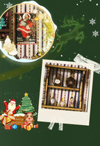 [Christmas Wooden House] QIAOLEXING Mini DIY Christmas Wooden House Kit | Handcrafted Model with Festive Furniture, Ideal for Collectible Home & Desktop Decor - Perfect Gift for Christmas, Thanksgiving & Birthdays, Christmas House Of Avana [[SKU:HOA-XMS-041]]