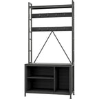 Industrial Modern Hall Tree with Bench - Heavy-duty Freestanding Entryway Storage Cabinet with Coat... - House Of Avana [[SKU:HOA-BEN-007]]