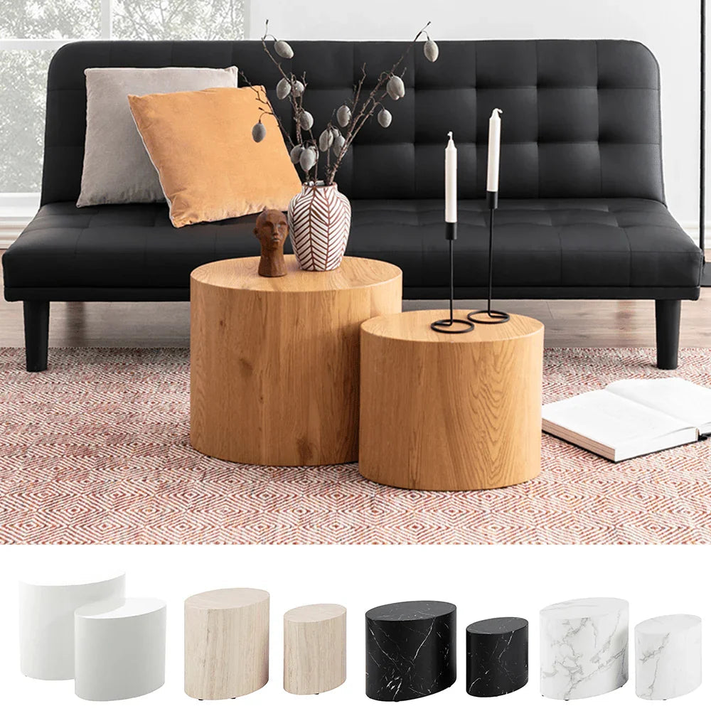 Mice Oval Coffee Table Set - Multiple Colours House Of Avana [[SKU:HOA-COF-406-A]]