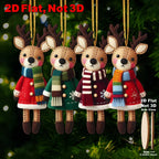 18pcs Colorful Christmas Reindeer Wooden Ornaments – Perfect for Christmas Tree, Home, Office, Classroom | Ideal as New Year Gifts, Back-to-School Presents, Versatile Gift-Box Hanging Decor, Holiday Decorations, Seasonal Or House Of Avana