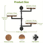 Wooden Rotatable Window Sill Plant Stand, 3 Tier Wall Plant Stand, 180 Degree Rotating Plant Stand, Mid-Century Wooden Style Plant Stand For Indoor And Outdoor Decoration (black) House Of Avana