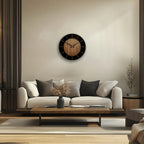 Wooden Silent Wall Clock with Vintage Design, back view - House Of Avana [[SKU:HOA-CLK-404]]