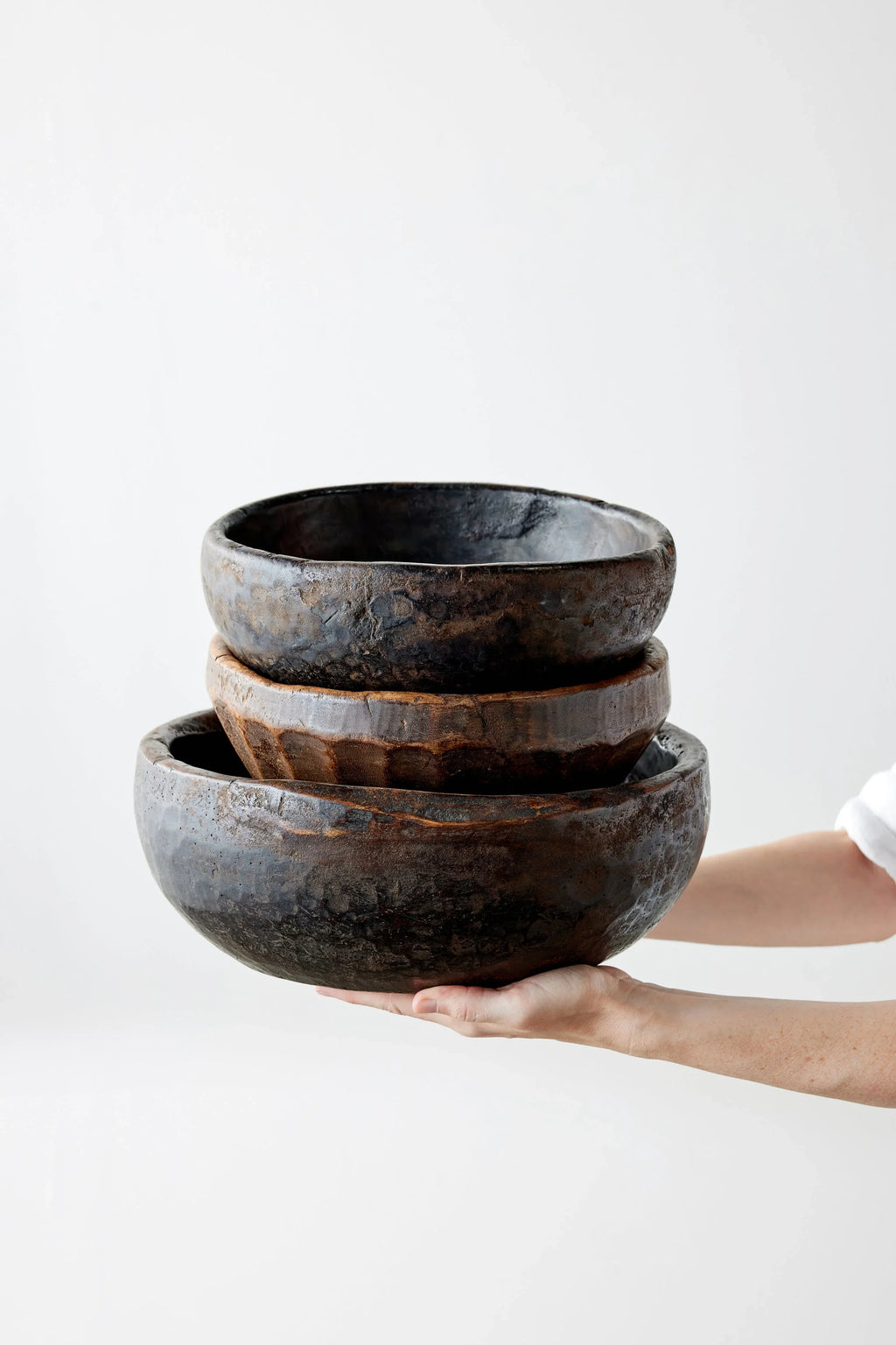 Vintage Iroko Wood Bowl Kanju Interiors