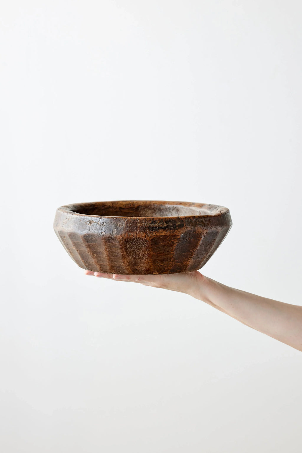 Vintage Iroko Wood Bowl Kanju Interiors